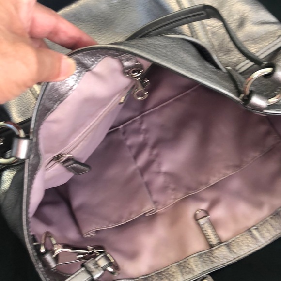 Lovely COACH  grey/silver color shoulders Bag - Picture 8 of 15